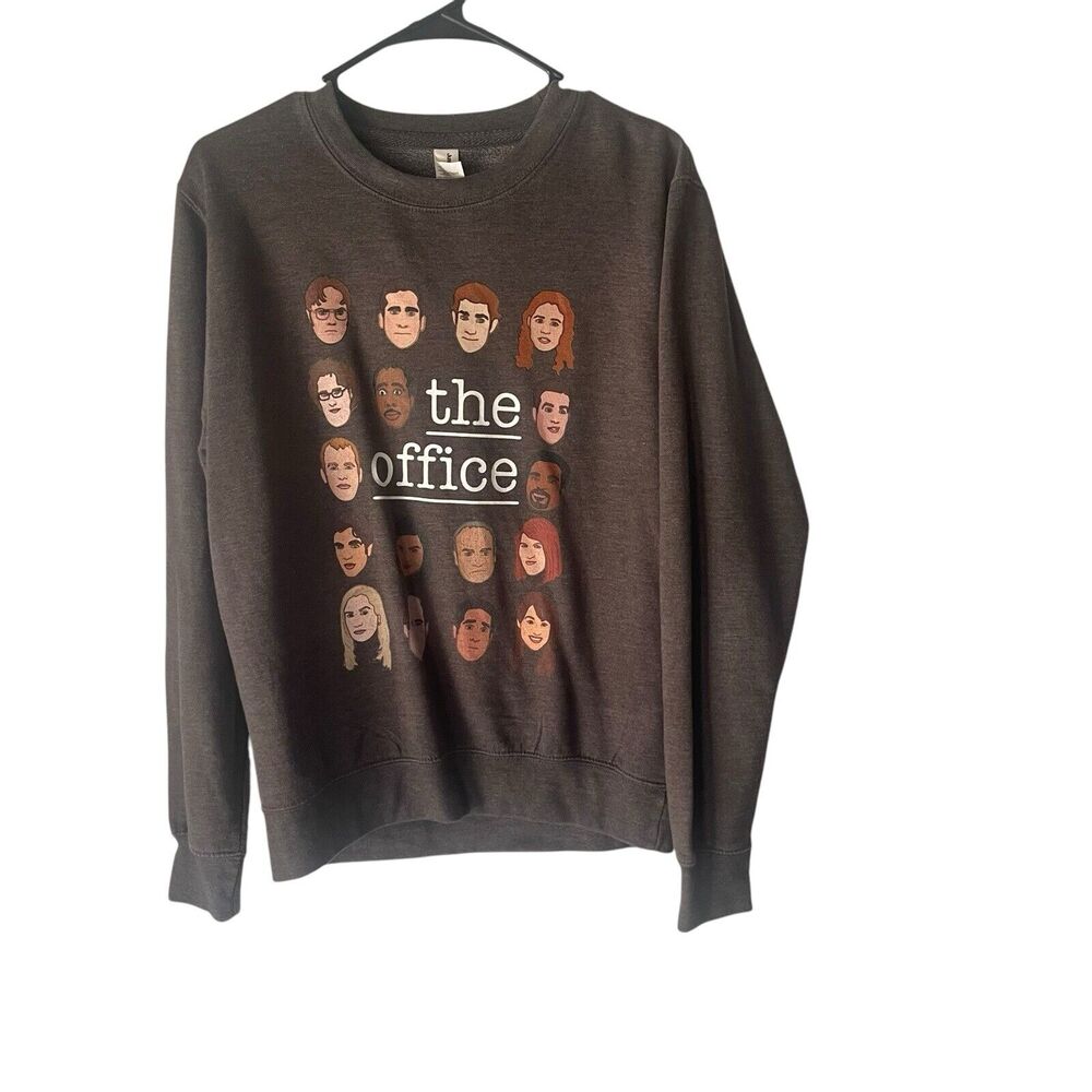 Just Hoods Men's Size Small The Office TV Show Graphic Grey‎ Pullover Sweater